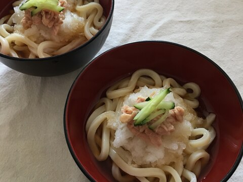 コクうま♪♪ツナと大根おろしの冷たい小うどん♡